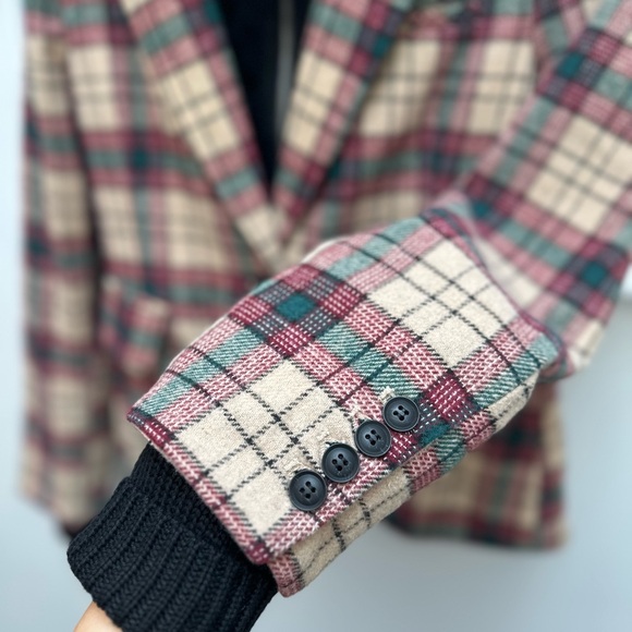 Vici Good Things Pocket Plaid Blazer (removable knit lining) NWOT - Picture 4 of 14